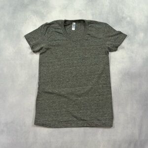 Women’s Small American Apparel “The Track Shirt” Heather Gray 50/25/25 Tri-Blend